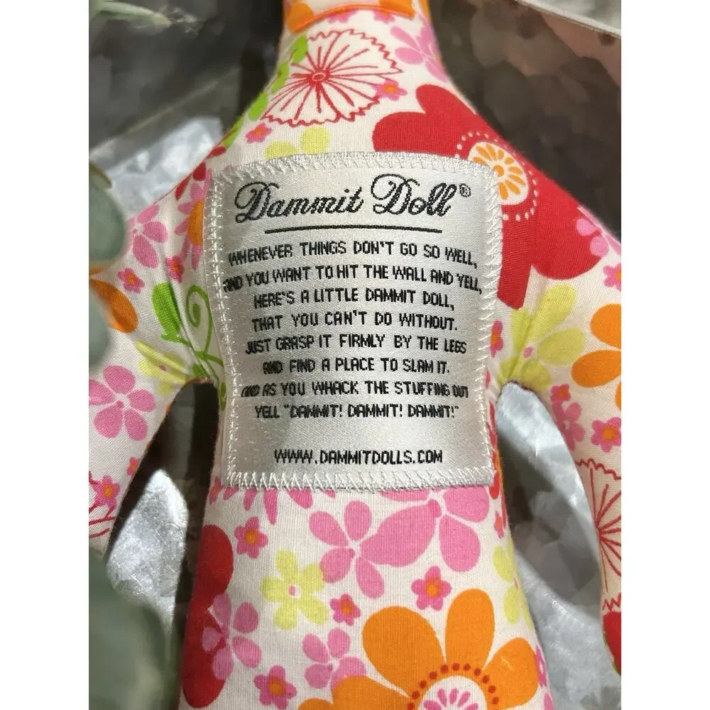 DAMMIT DOLL, Voodoo‎ Groovy Retro Flowers Floral Garden Pink 12